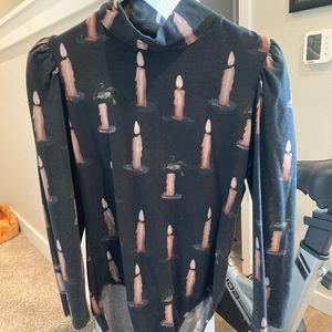 Samantha Pleet Black Candles Bodysuit L